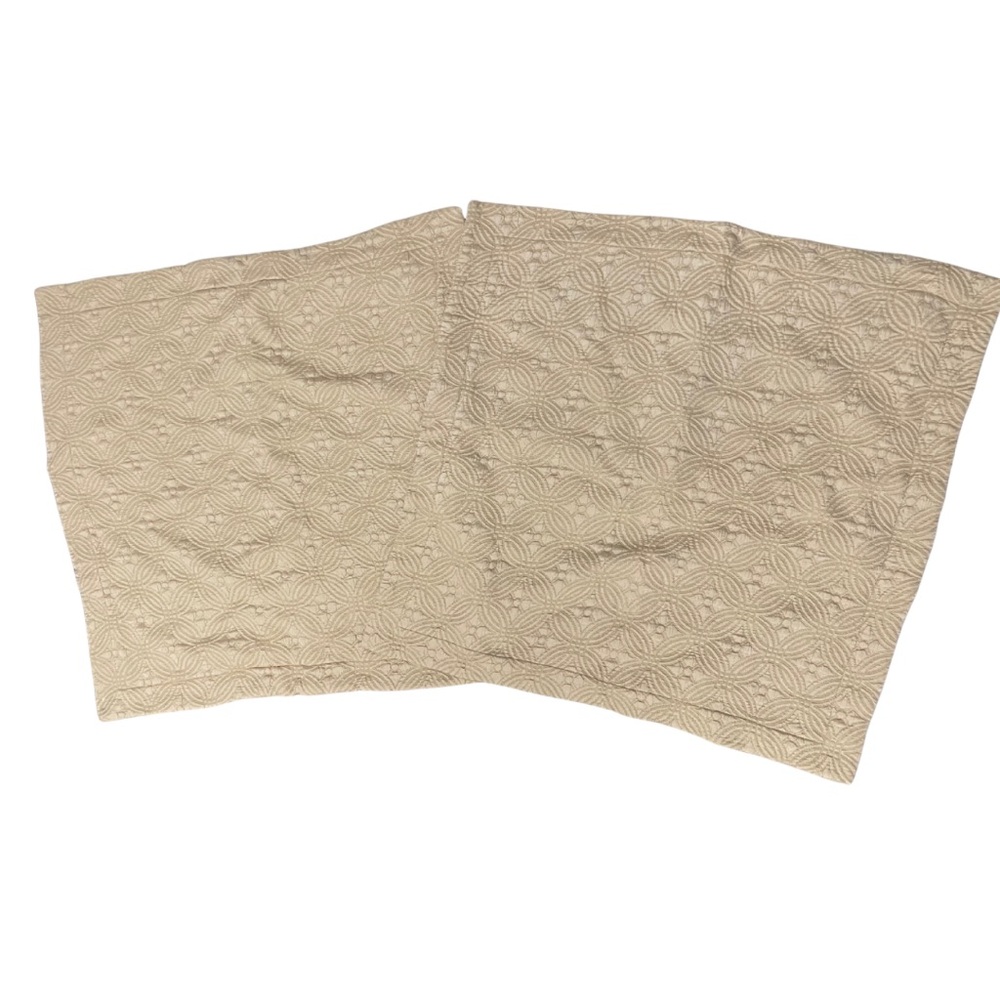 Peacock Alley Cream Textured Euro Pillow Shams set of 2